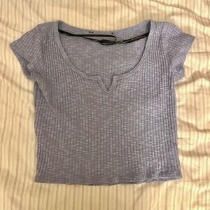Forever 21 Ribbed Crop Top in Lavender